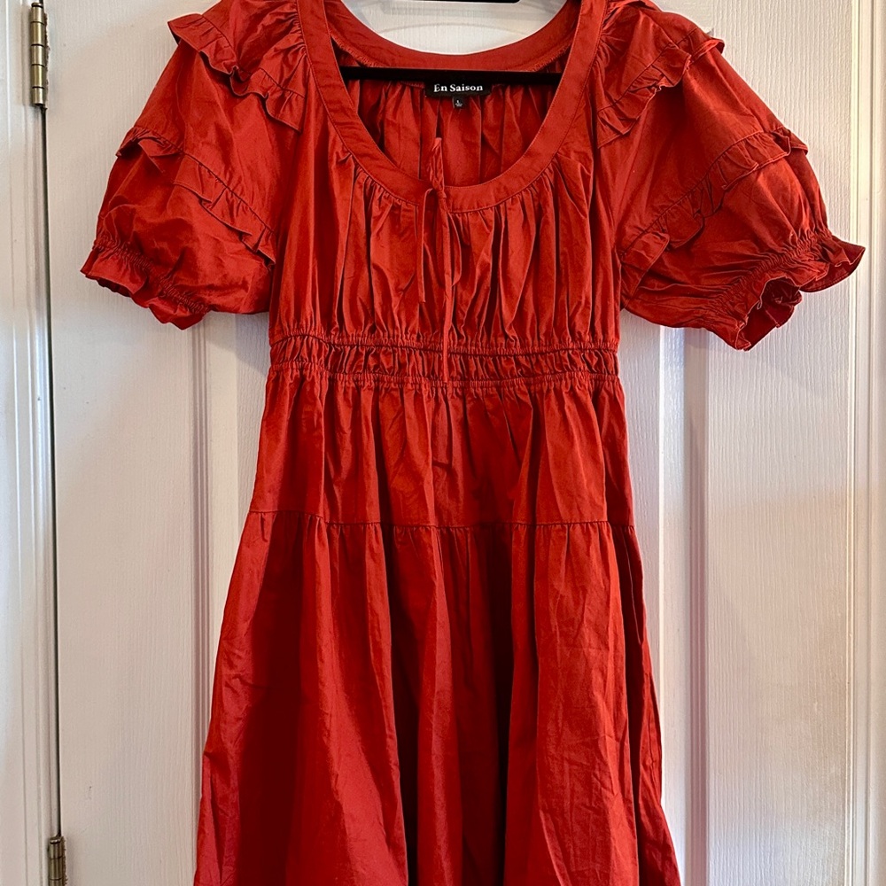 En Saison Red Mini Dress